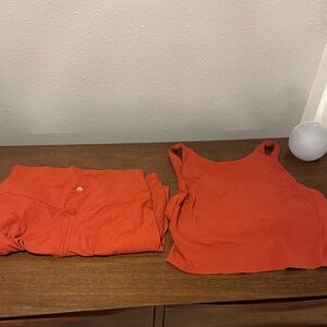 Align Orange Athletic Tank and Pants Set